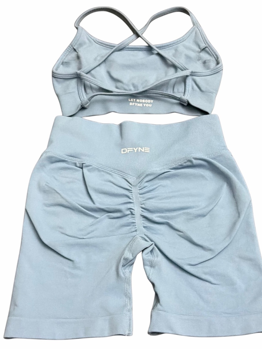 DFYNE Impact Ice Blue Women's Two Piece Set Light Blue Athletic Wear